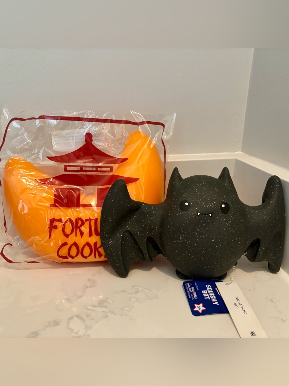 Toymendous Squishy Bat Fidget Toy & Big Squij Fortune Cookie